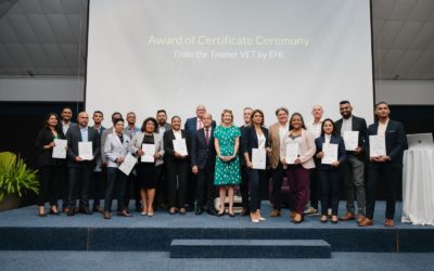 SWISS SCHOOL CONSULTING TAKE PART IN MAURITIUS IN THE FIRST CEREMONY TO AWARD CERTIFICATES TO THE FUTUR TRAINERS FOR THE VET BY EHL PROGRAMME.